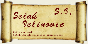 Selak Velinović vizit kartica